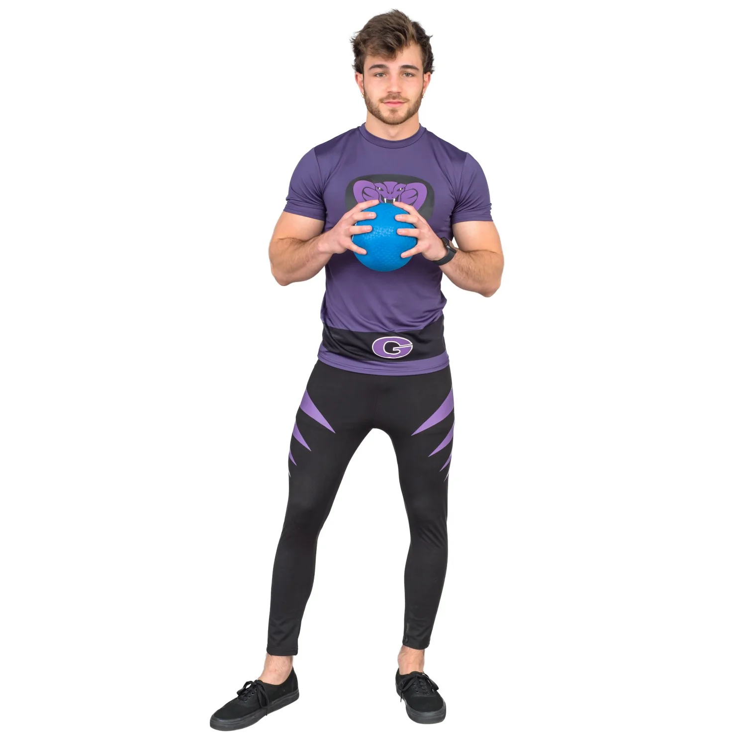 Dodgeball Purple Cobras Adult Costume Set - Image 2