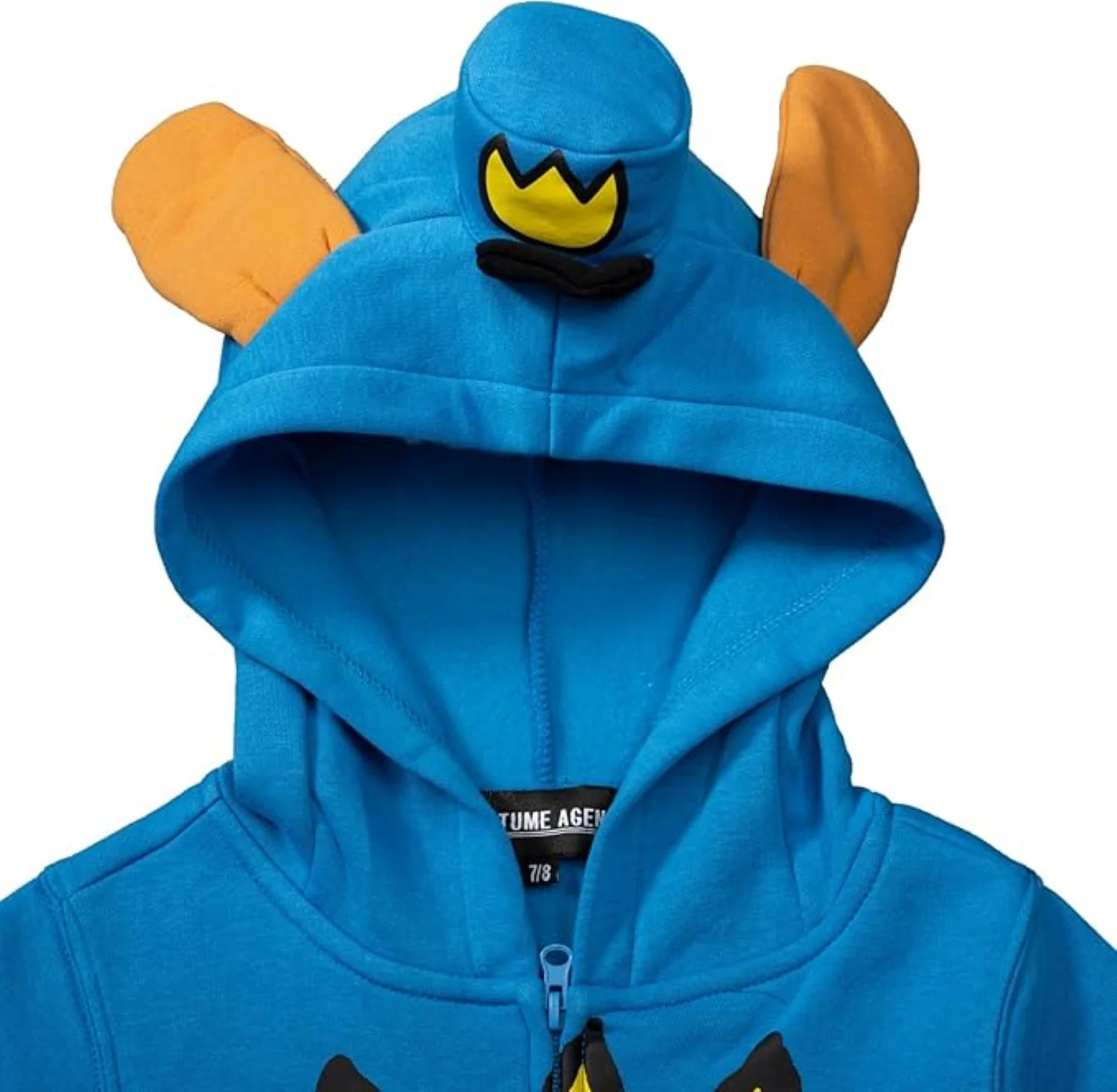 Dog Police Man Super Hero Youth Halloween Costume Hoodie with Ears and Attached Hat Kids Cosplay Zip Up Jacket - Image 4