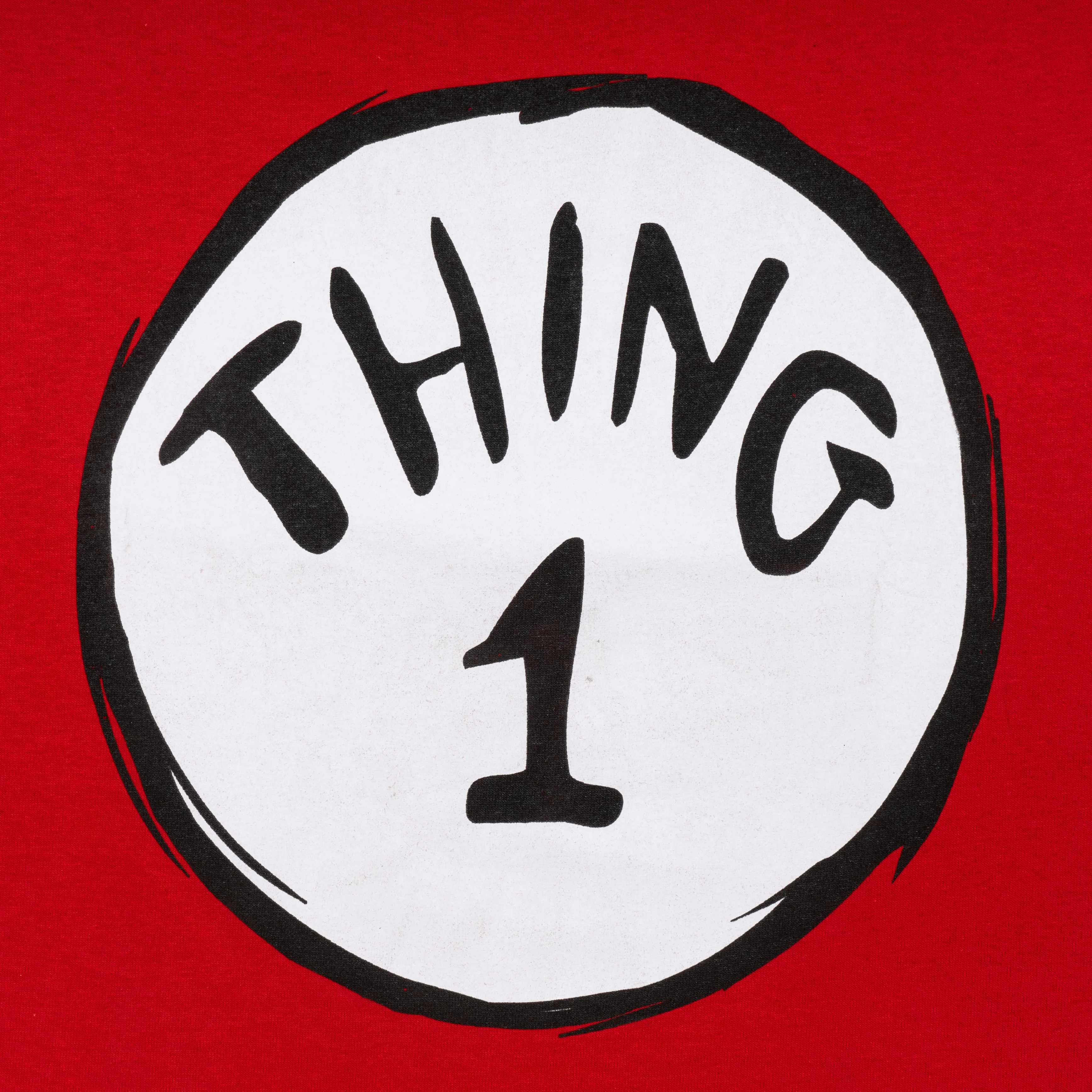 Dr Seuss Thing 1 Adult Short Sleeves Red T-Shirt - Image 2