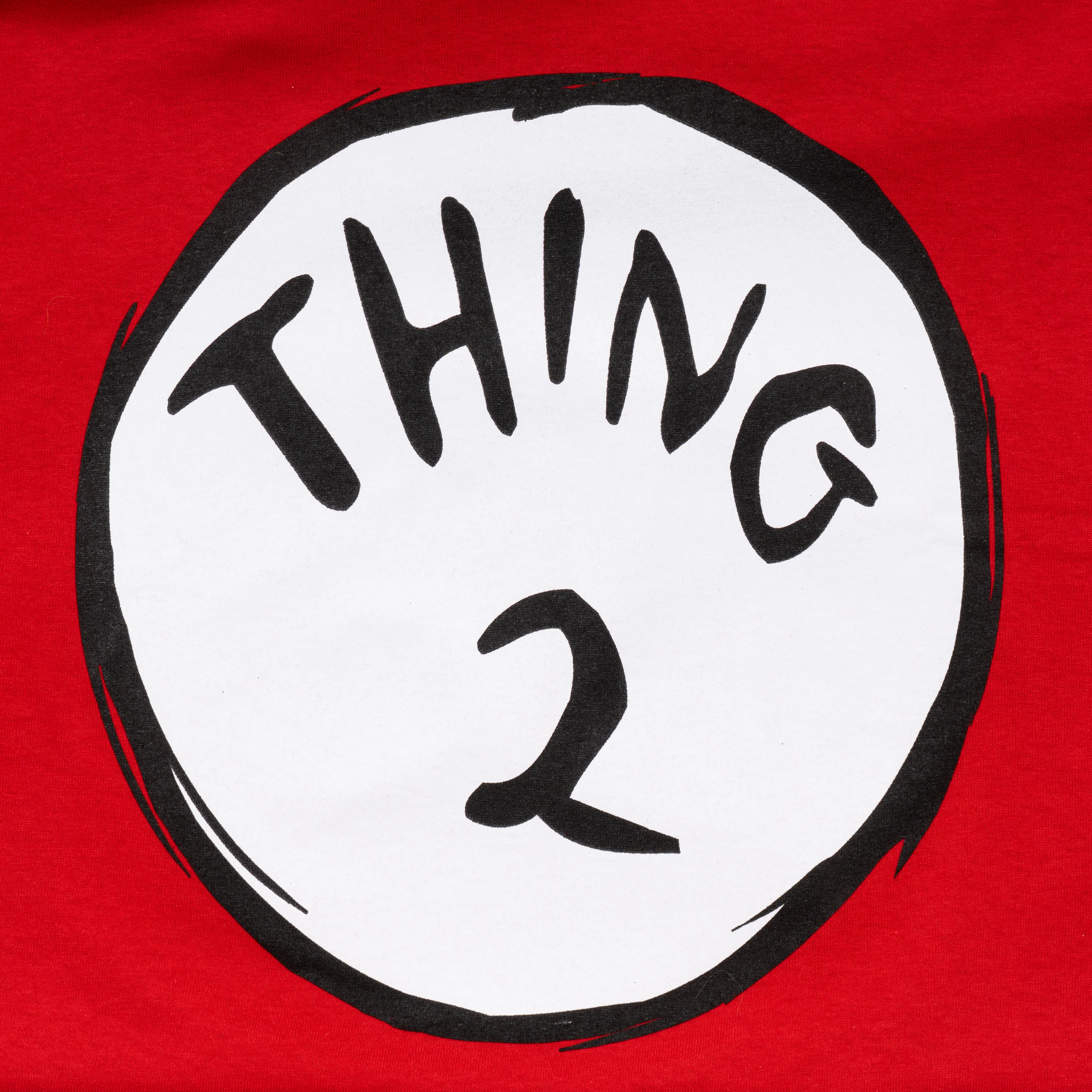 Dr Seuss Thing 2 Adult Short Sleeves Red T-Shirt - Image 6
