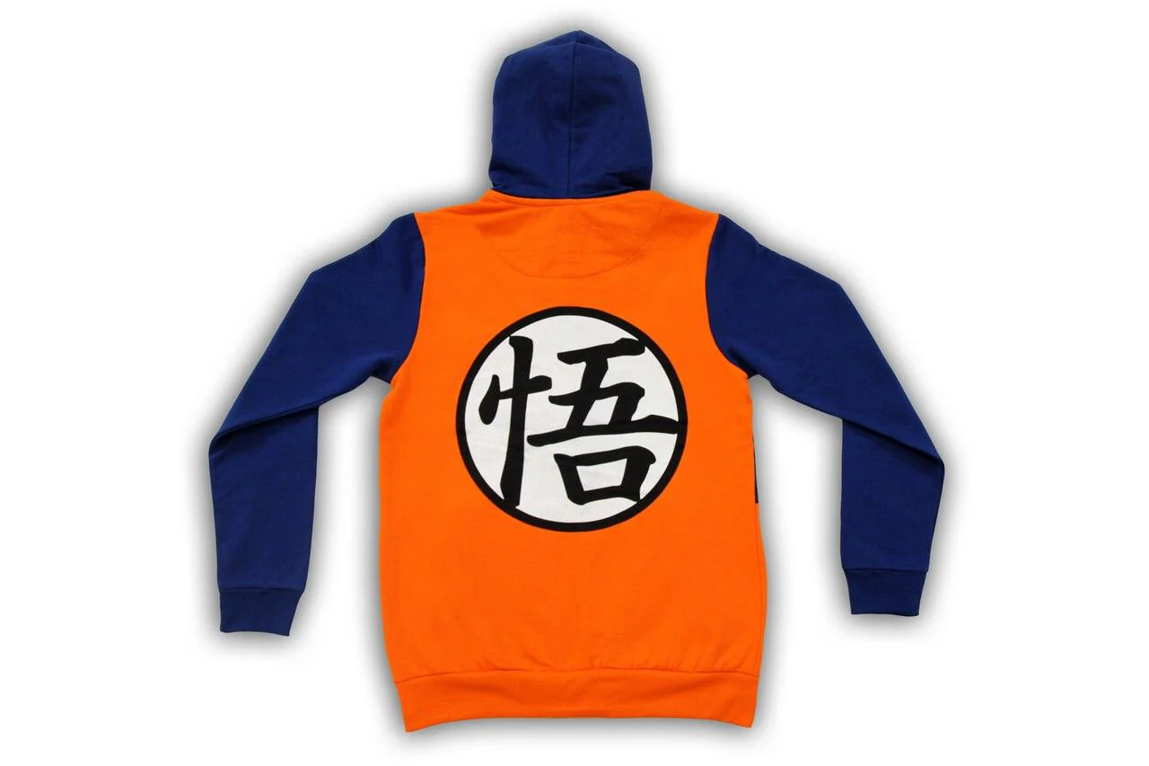 Dragon Ball Z Goku Symbol Costume Zip Up Hoodie Sweatshirt - Image 2