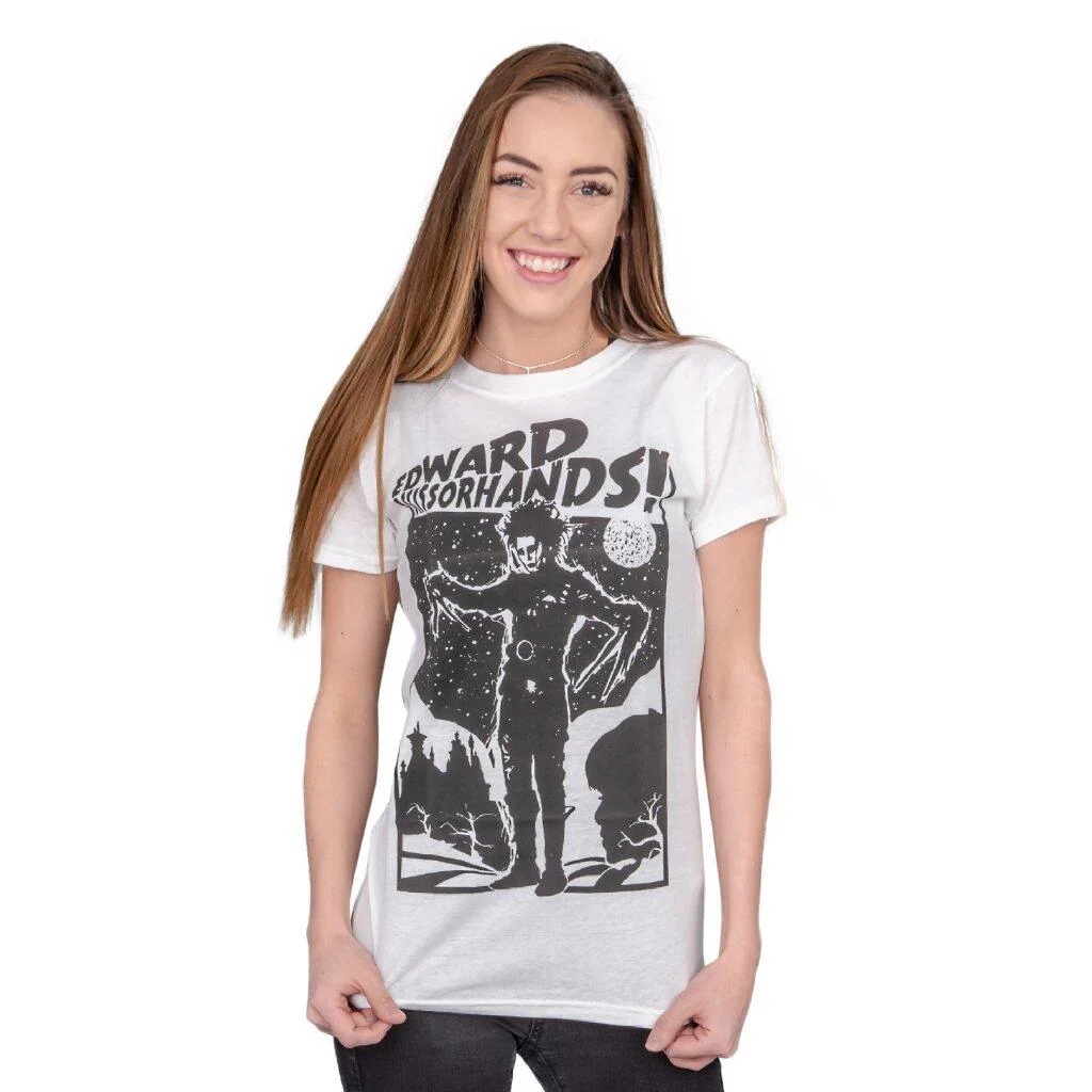 Edward Scissorhands Retro Poster Juniors Tee - Image 3