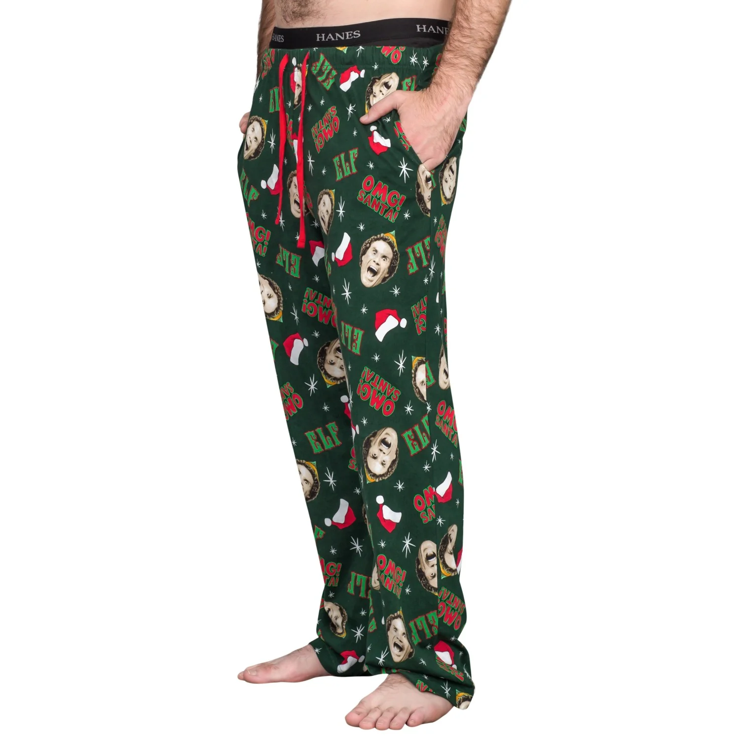 Elf OMG! Santa! Adult Pajamas Lounge Pants - Image 3