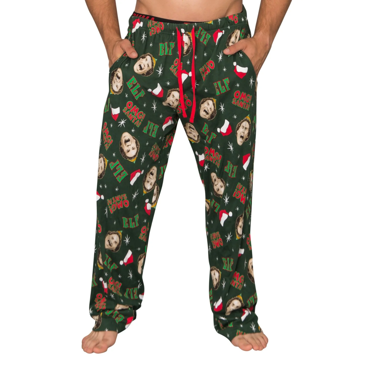 Elf OMG! Santa! Adult Pajamas Lounge Pants - Image 5