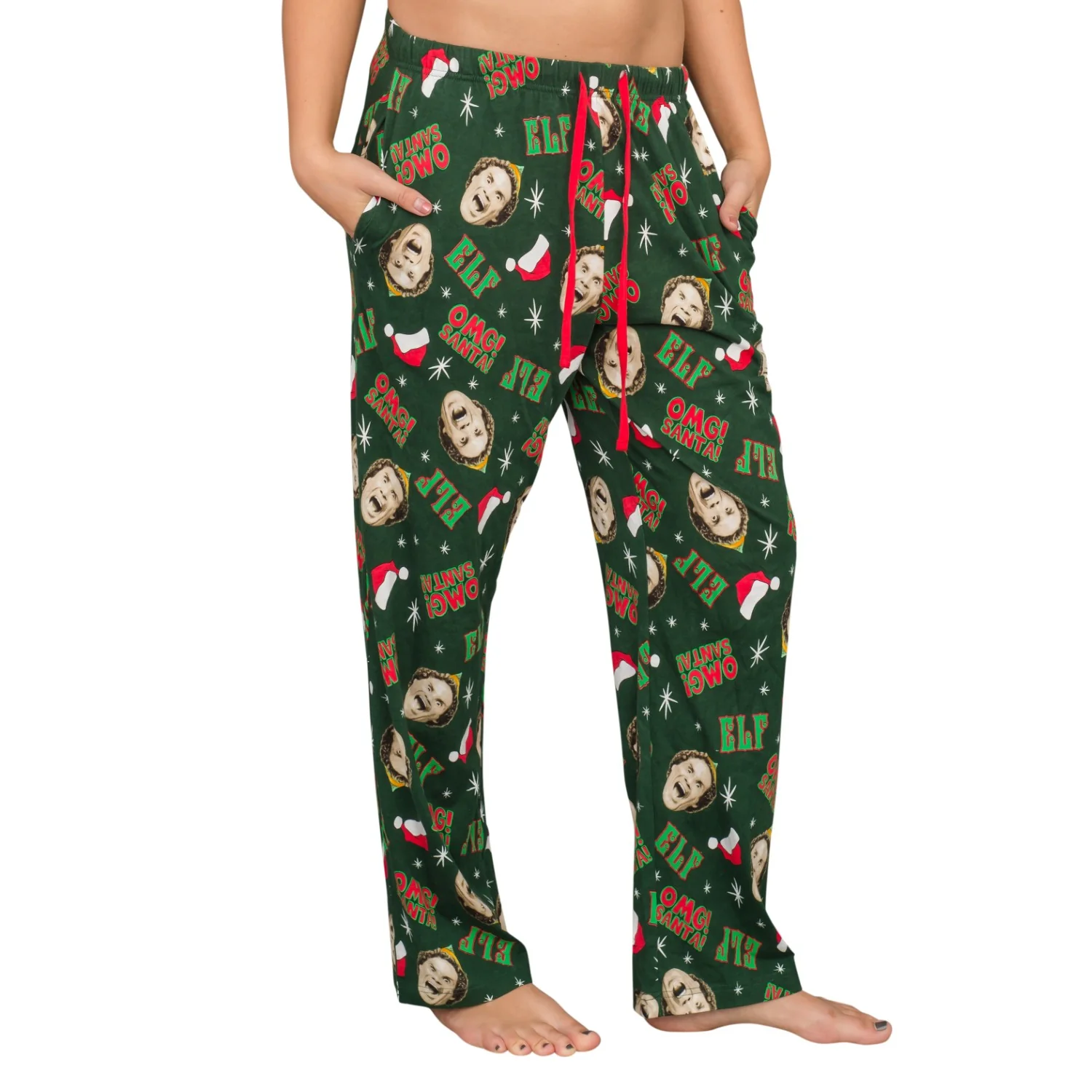 Elf OMG! Santa! Adult Pajamas Lounge Pants - Image 6