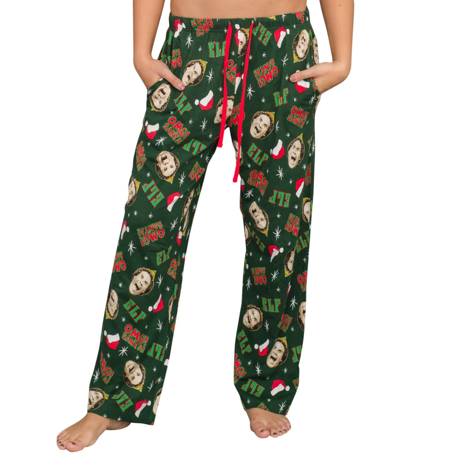 Elf OMG! Santa! Adult Pajamas Lounge Pants - Image 7
