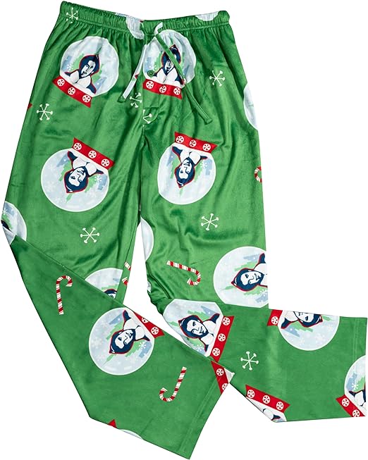 Elf Snowflakes Candy Cane Green Lounge Pants - Image 4