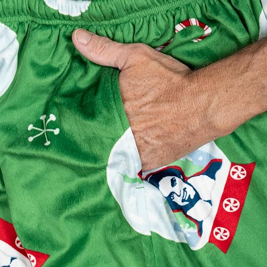 Elf Snowflakes Candy Cane Green Lounge Pants - Image 5