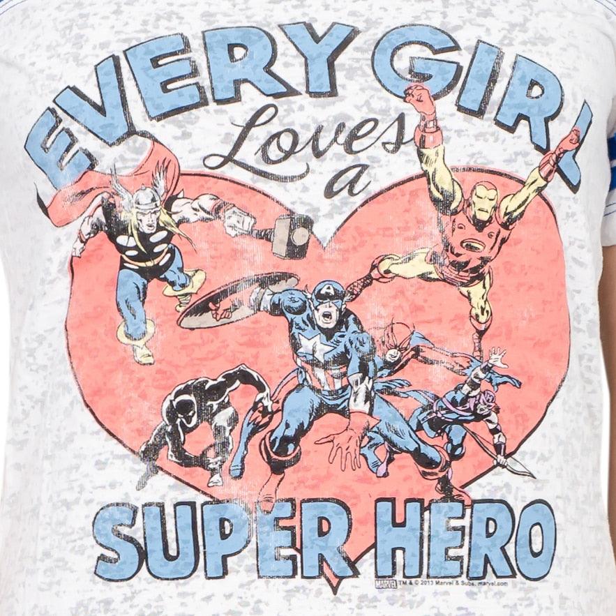 Every Girl Loves a Super Hero Juniors T-shirt - Image 2