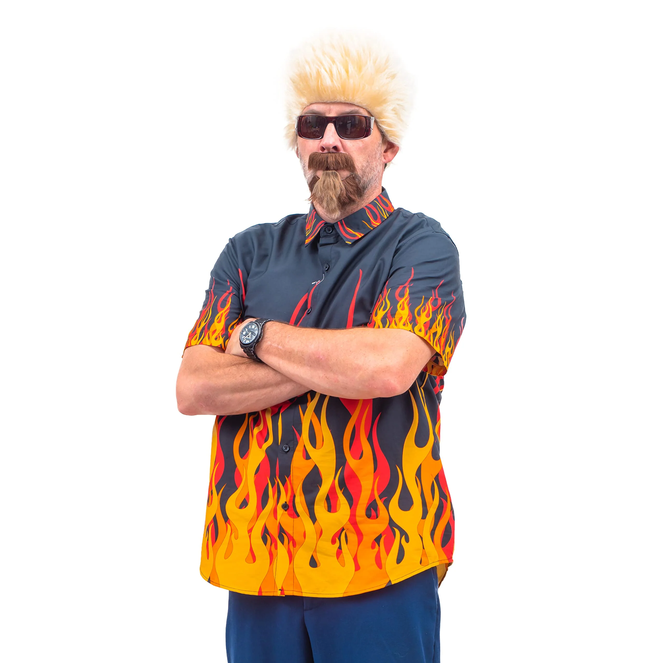 Famous TV Chef Personality "Guy" Food TV Show Deluxe Halloween Cosplay Costume Set - Image 4