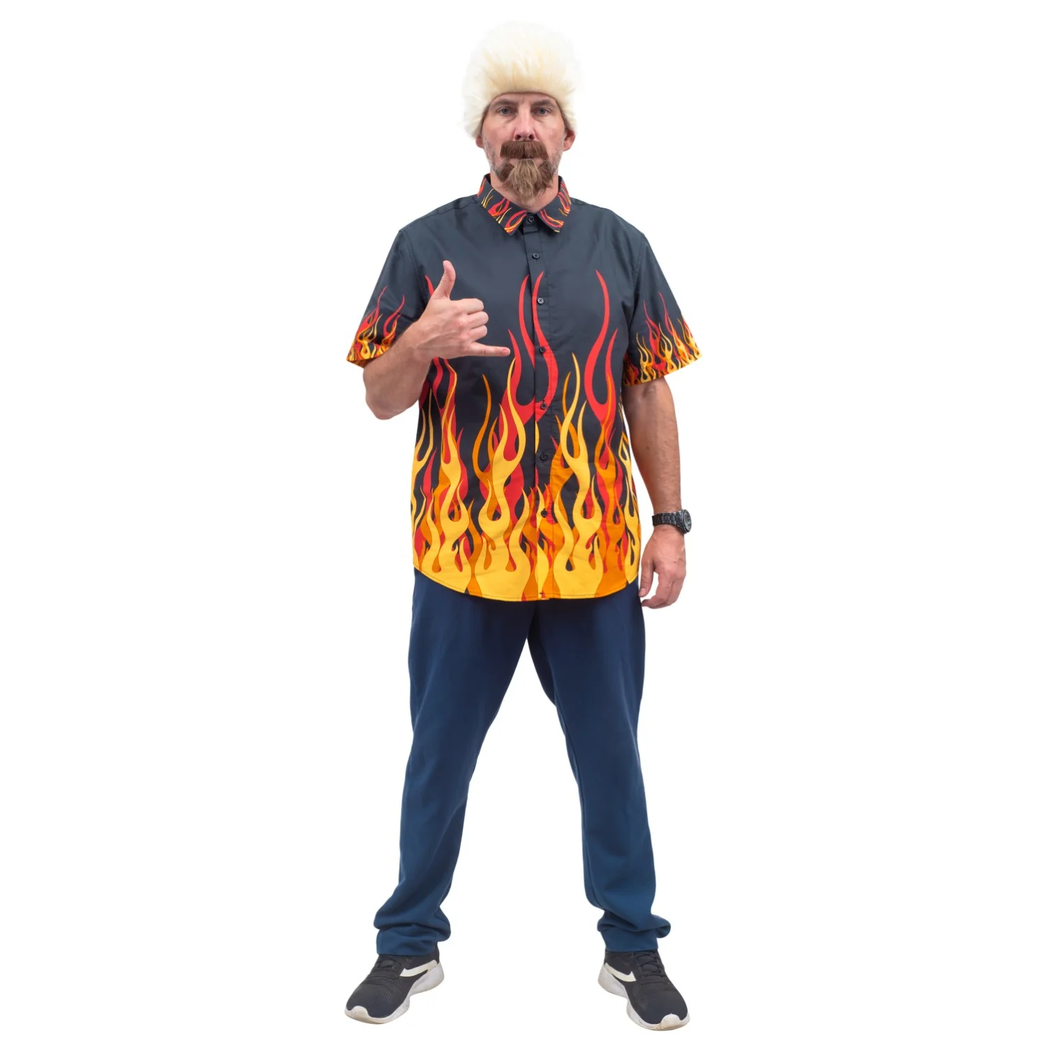 Famous TV Chef Personality "Guy" Food TV Show Deluxe Halloween Cosplay Costume Set - Image 7
