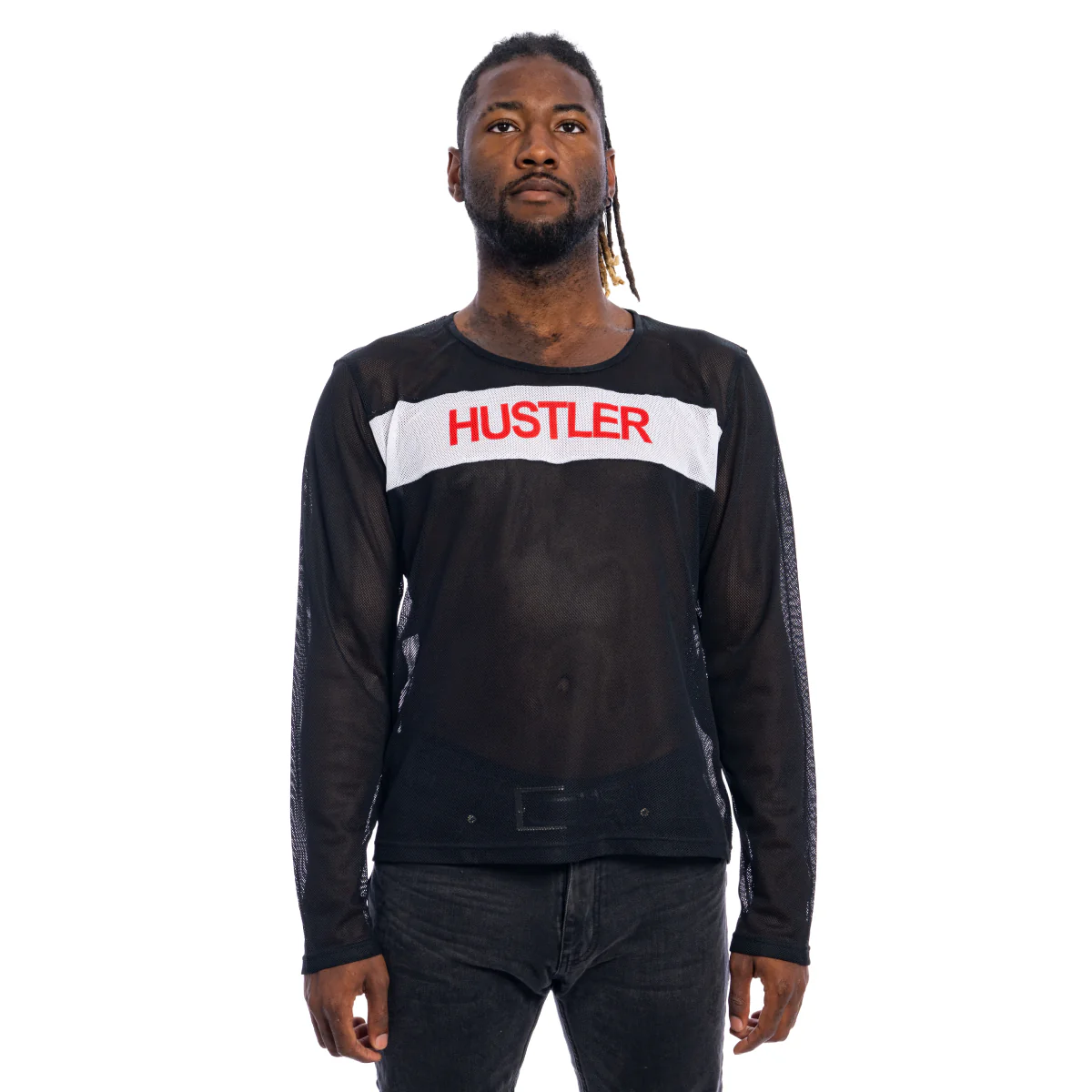 Fight Club Tyler Durden Hustler Mesh Mens Costume Shirt