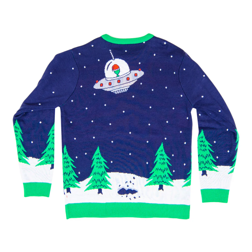 Flying Saucer Funny Unisex Tree Abduction Ugly Christmas Sweater - Image 4
