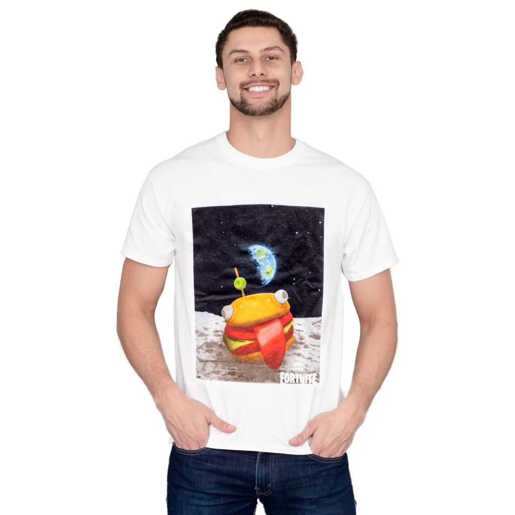 Fortnite Durrr Burger Space Adult White T-shirt - Image 2