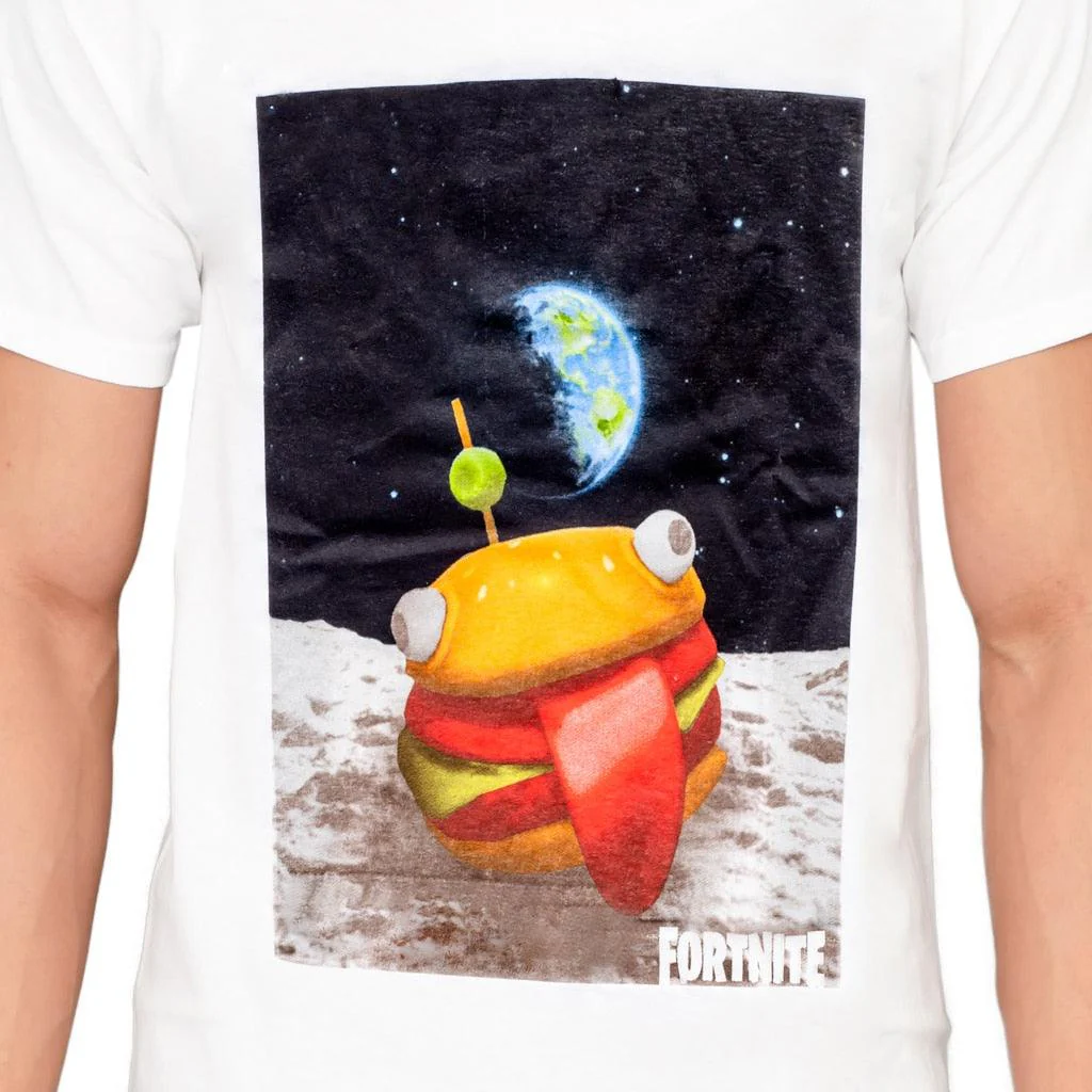 Fortnite Durrr Burger Space Adult White T-shirt - Image 3