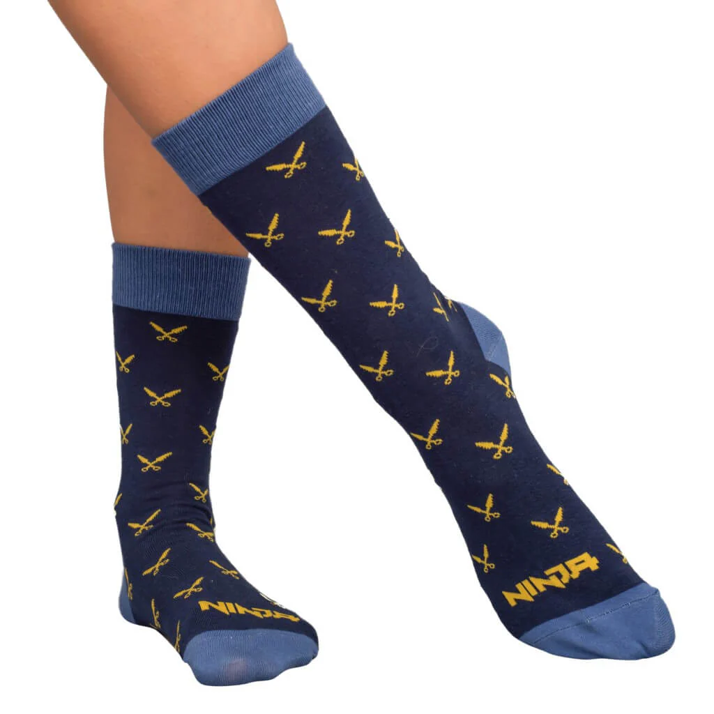 Fortnite Ninja Navy & Blue Socks with Daggers - Adult - Image 3
