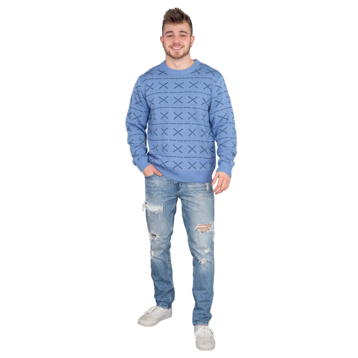 Funny Horse Man TV Show Unisex Ugly Christmas Sweater - Image 6