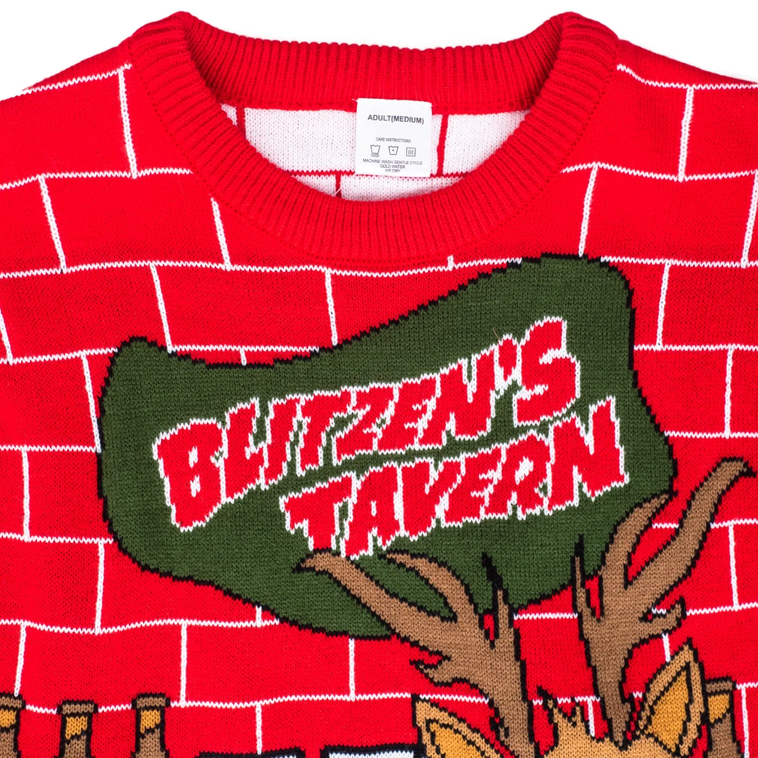 Funny Ugly Christmas Sweater Beverage Dispenser Elfed Up Blitzen's Santa Jingle Juice Knitted Pullover - Image 3