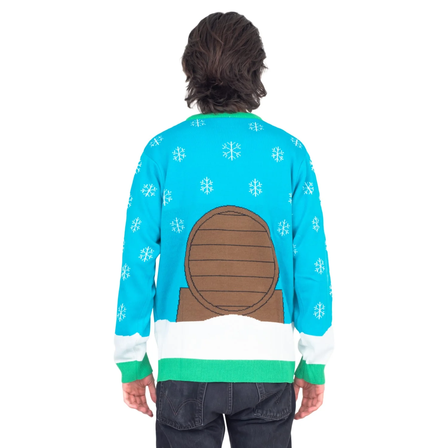 Funny Ugly Christmas Sweater Beverage Dispenser Elfed Up Blitzen's Santa Jingle Juice Knitted Pullover - Image 8