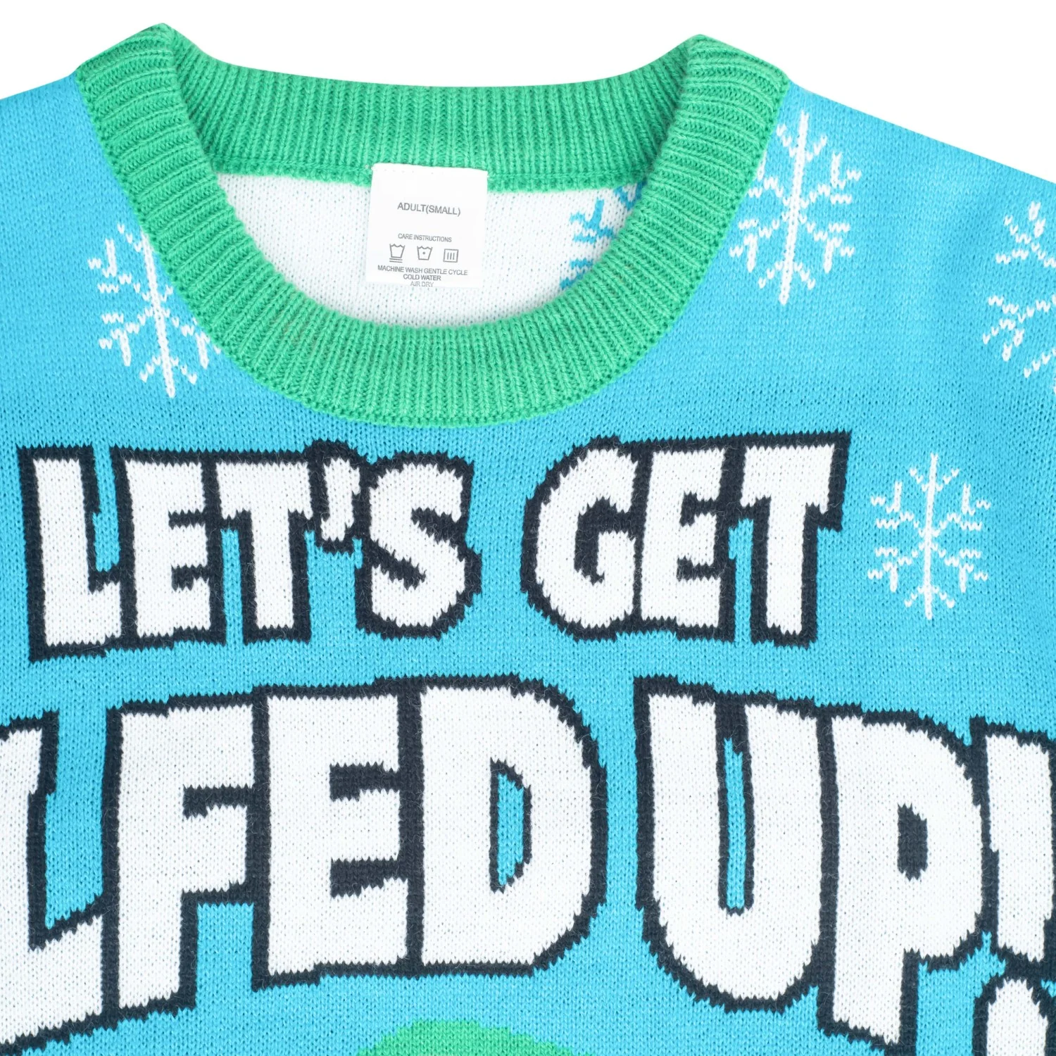 Funny Ugly Christmas Sweater Beverage Dispenser Elfed Up Blitzen's Santa Jingle Juice Knitted Pullover - Image 9
