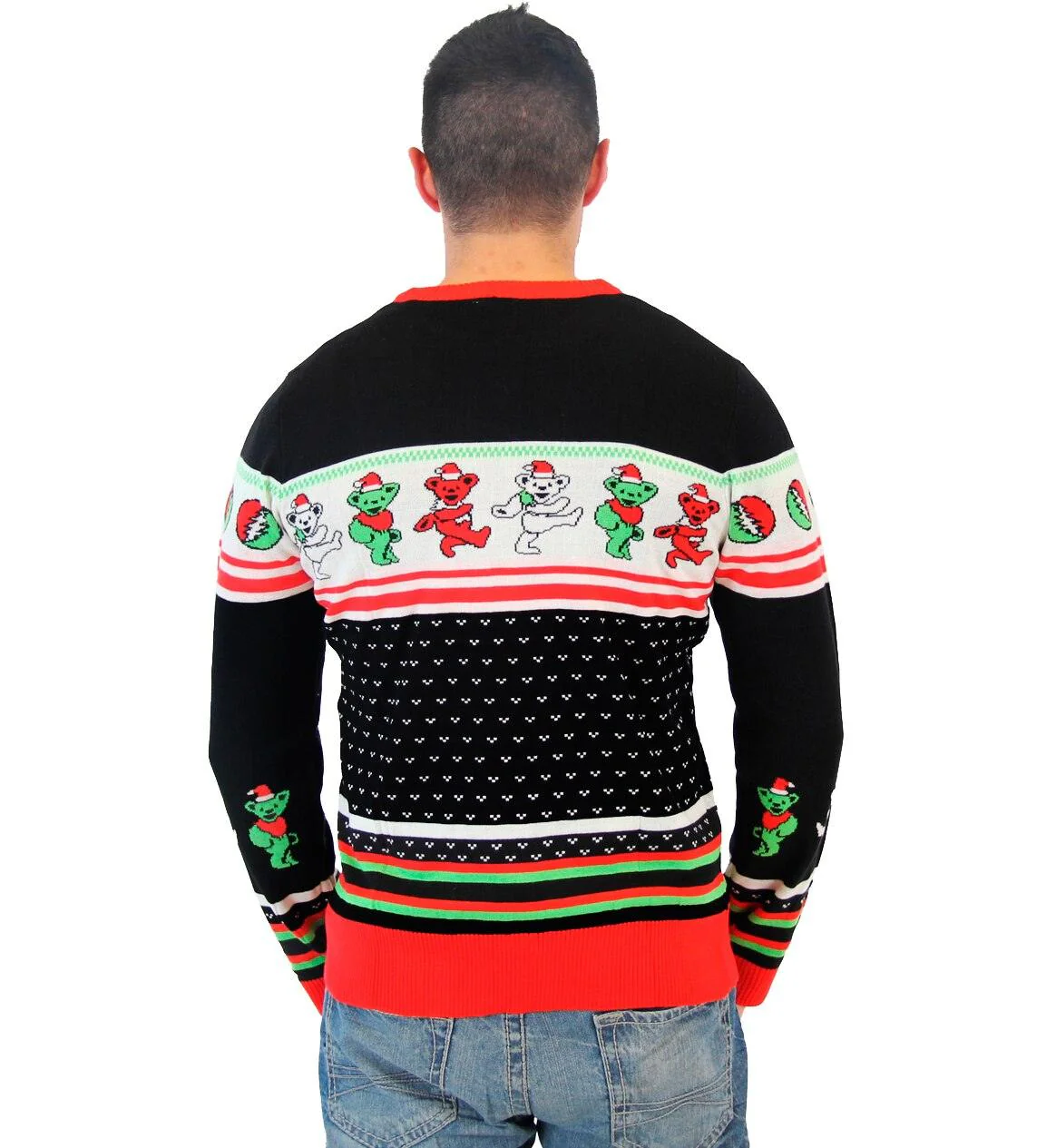 Grateful Dead Dancing Bears Ugly Christmas Sweater - Image 2