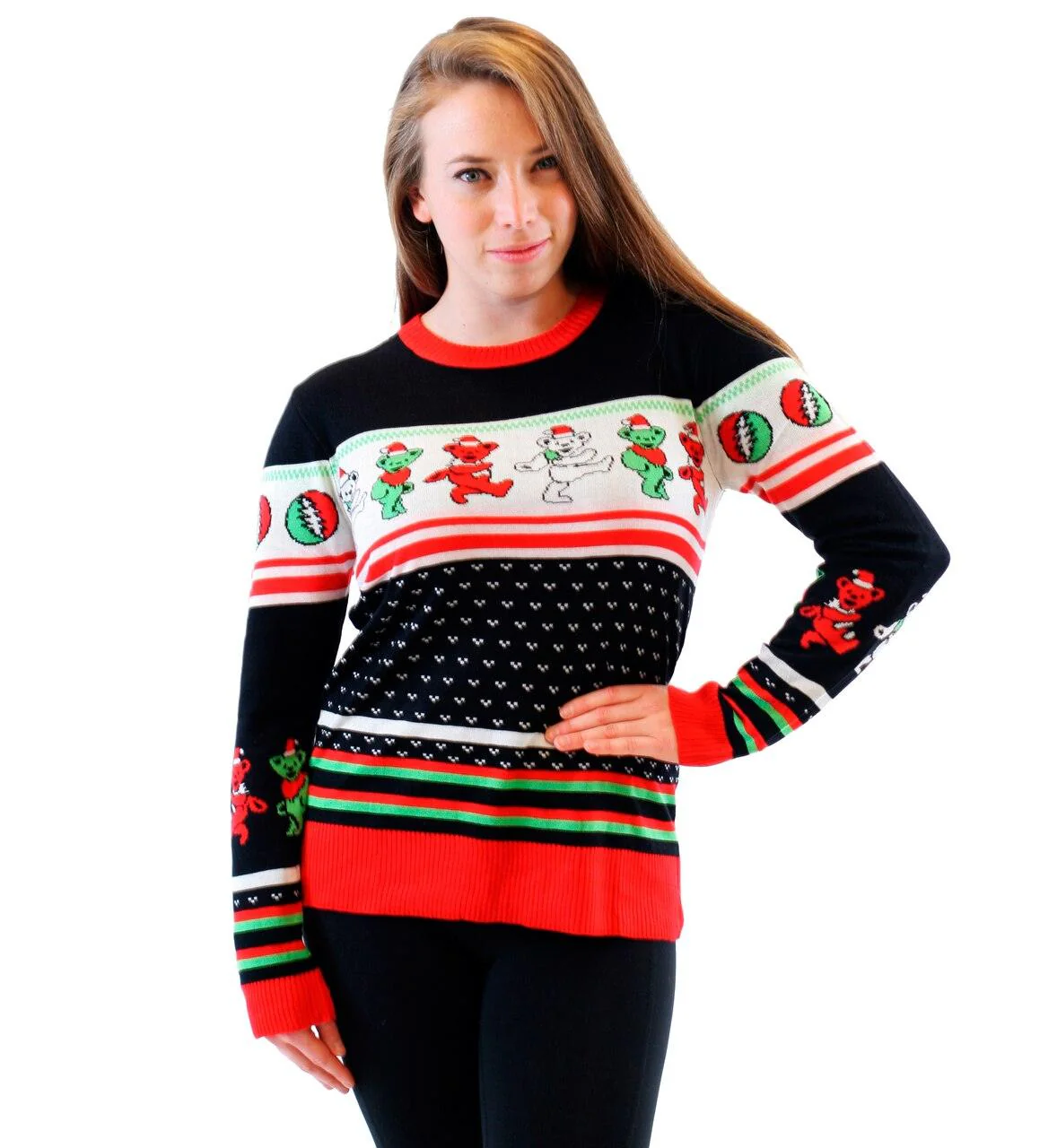 Grateful Dead Dancing Bears Ugly Christmas Sweater - Image 3