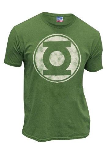Green Lantern Distressed Logo Mens T-shirt