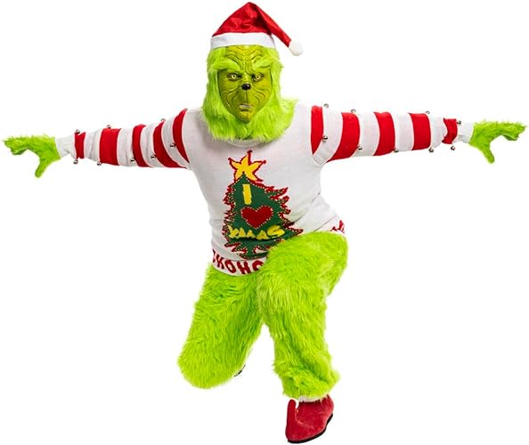 Green Monster Christmas Movie Red Shoes with Bells - Image 5