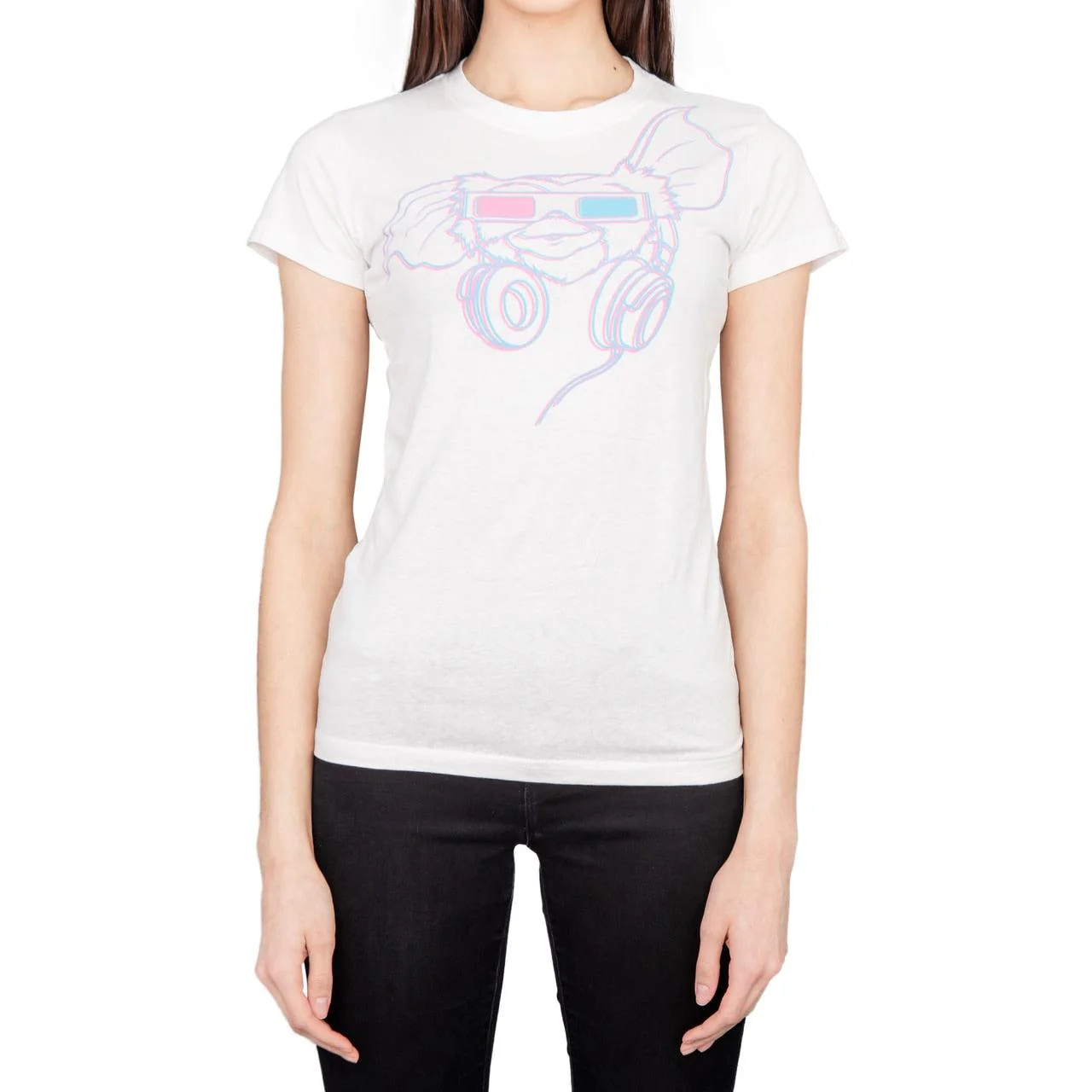 Gremlins Gizmo Headphones 3D Glasses Juniors T-Shirt