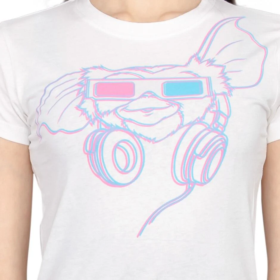 Gremlins Gizmo Headphones 3D Glasses Juniors T-Shirt - Image 2