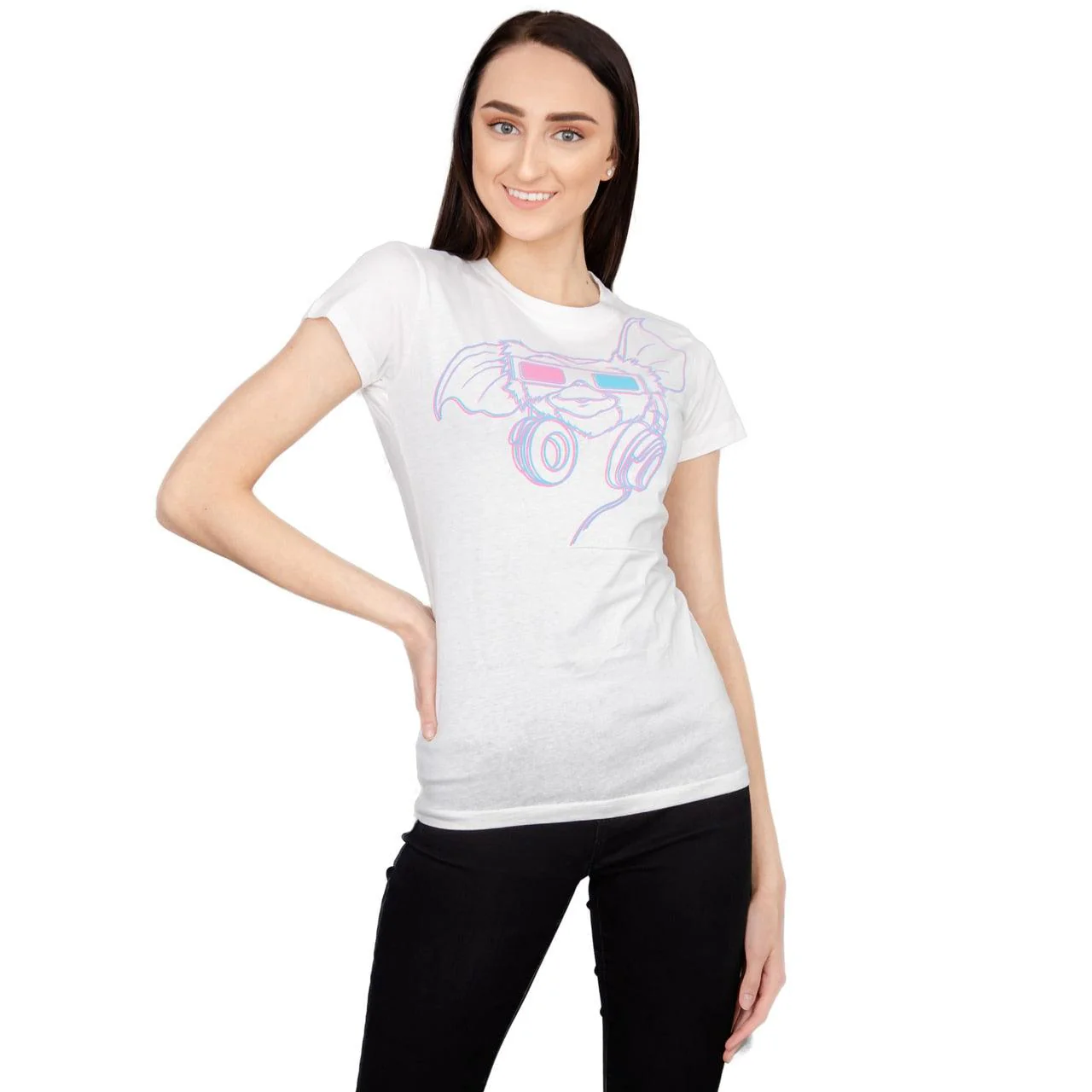 Gremlins Gizmo Headphones 3D Glasses Juniors T-Shirt - Image 4