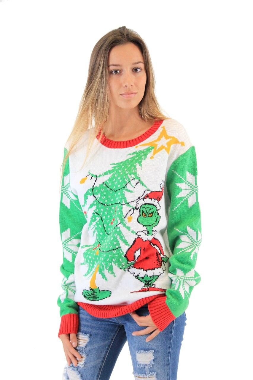 Grinch As Santa Ugly Christmas Sweater - Image 3
