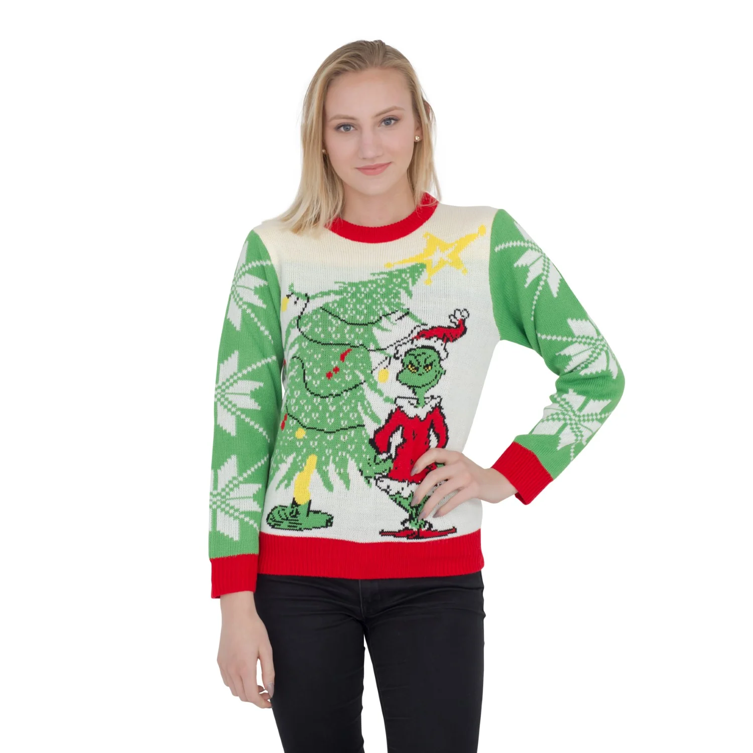 Grinch As Santa Ugly Christmas Sweater - Image 4