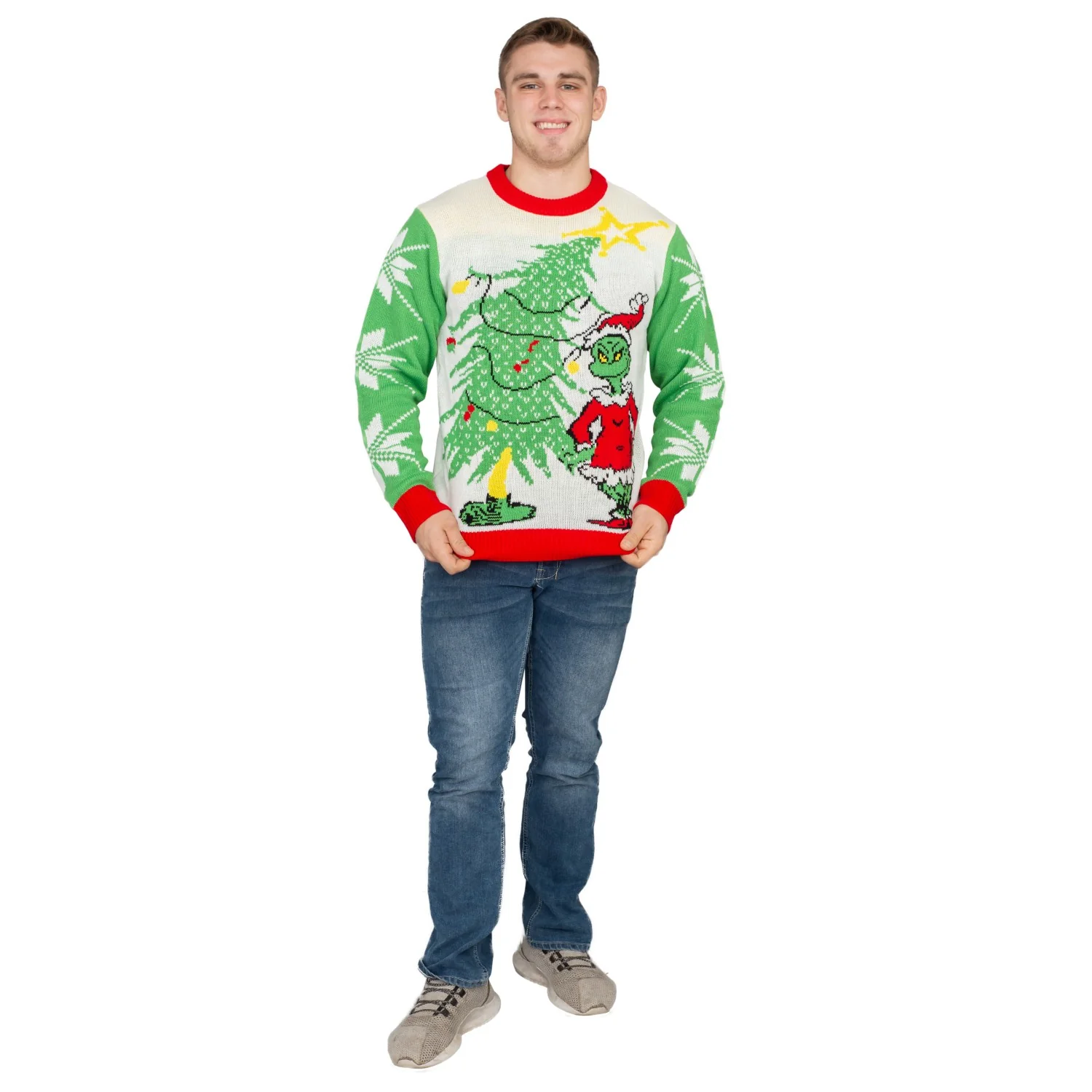 Grinch As Santa Ugly Christmas Sweater - Image 6