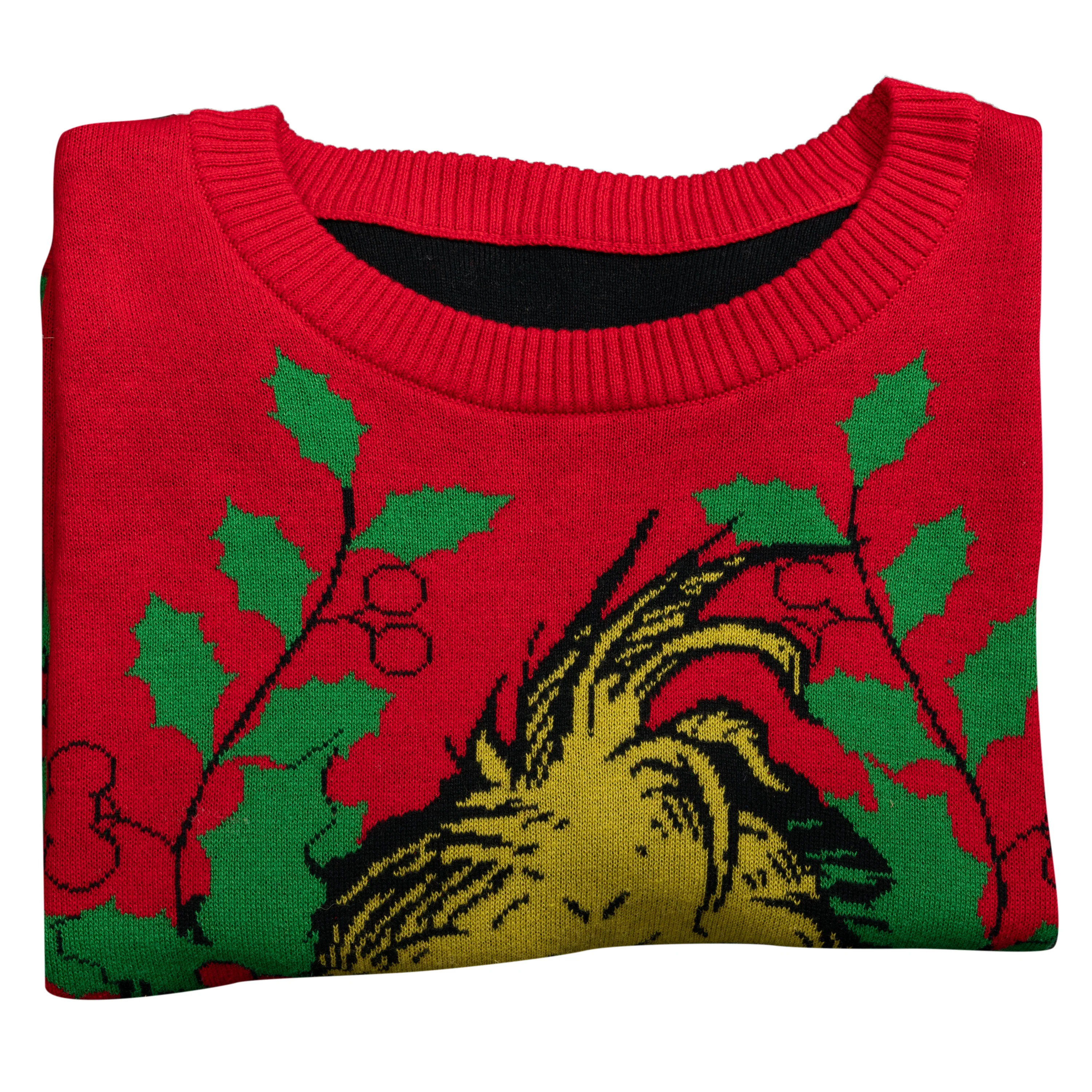 Grinch Head Santa Hat Wreath Sweater - Image 11