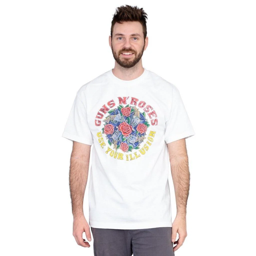 Guns n' Roses Use Your Illusion White T-Shirt - Image 2