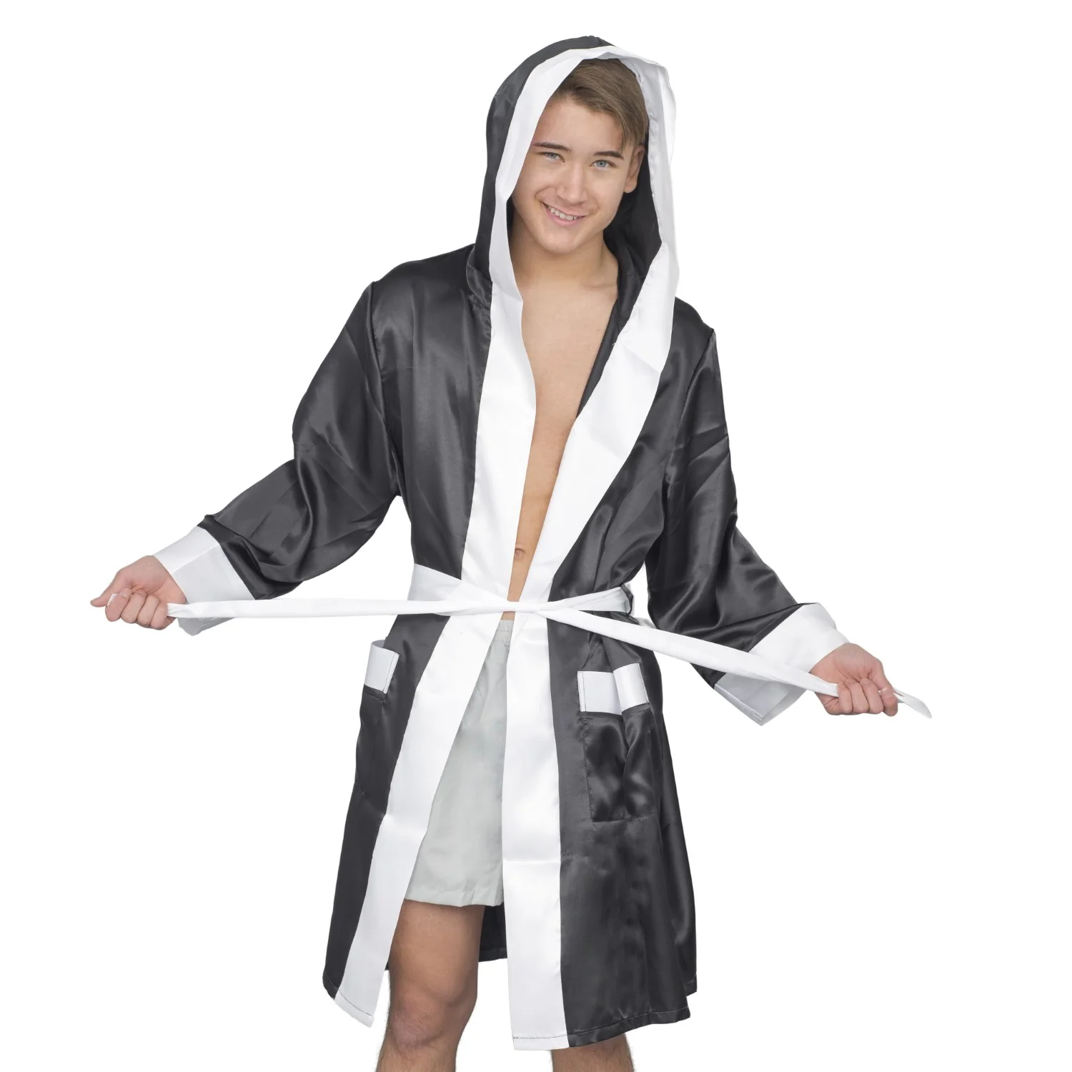 Boxing Movie Robe with Hood Halloween Cosplay Costume - Image 5