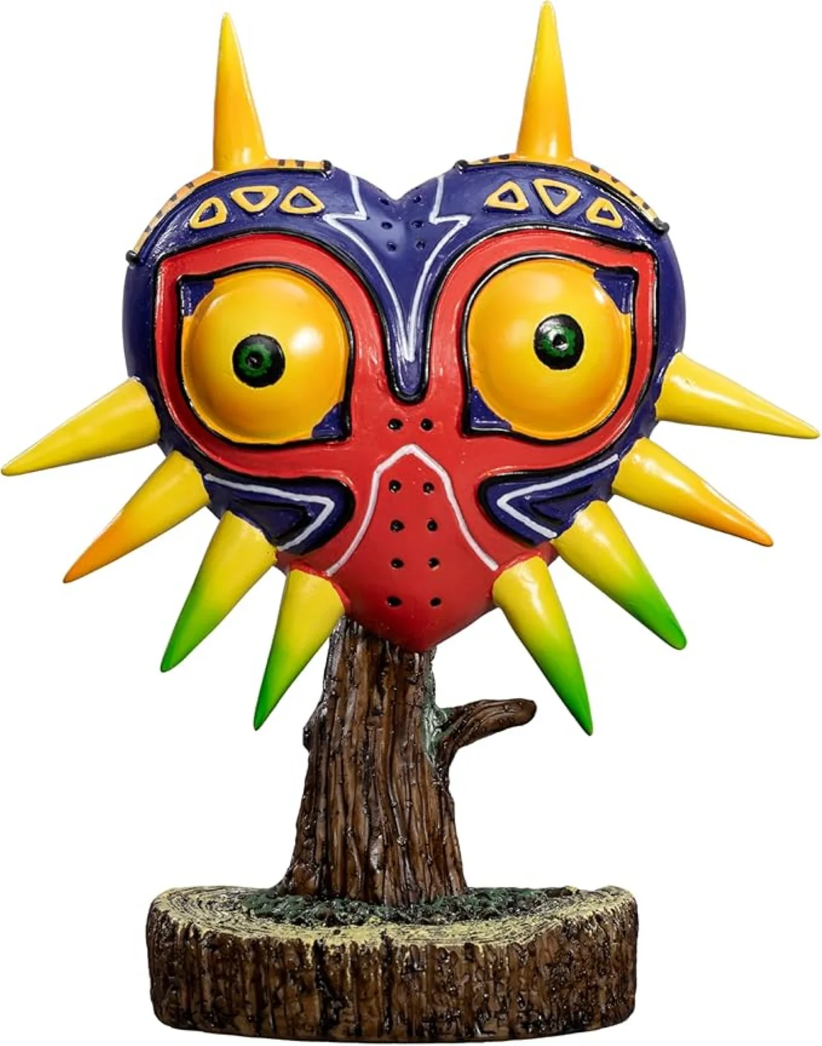 Halloween Realistic Major Mask on Tree Statue Colorful Face Adult Cosplay Costume Prop - Image 6