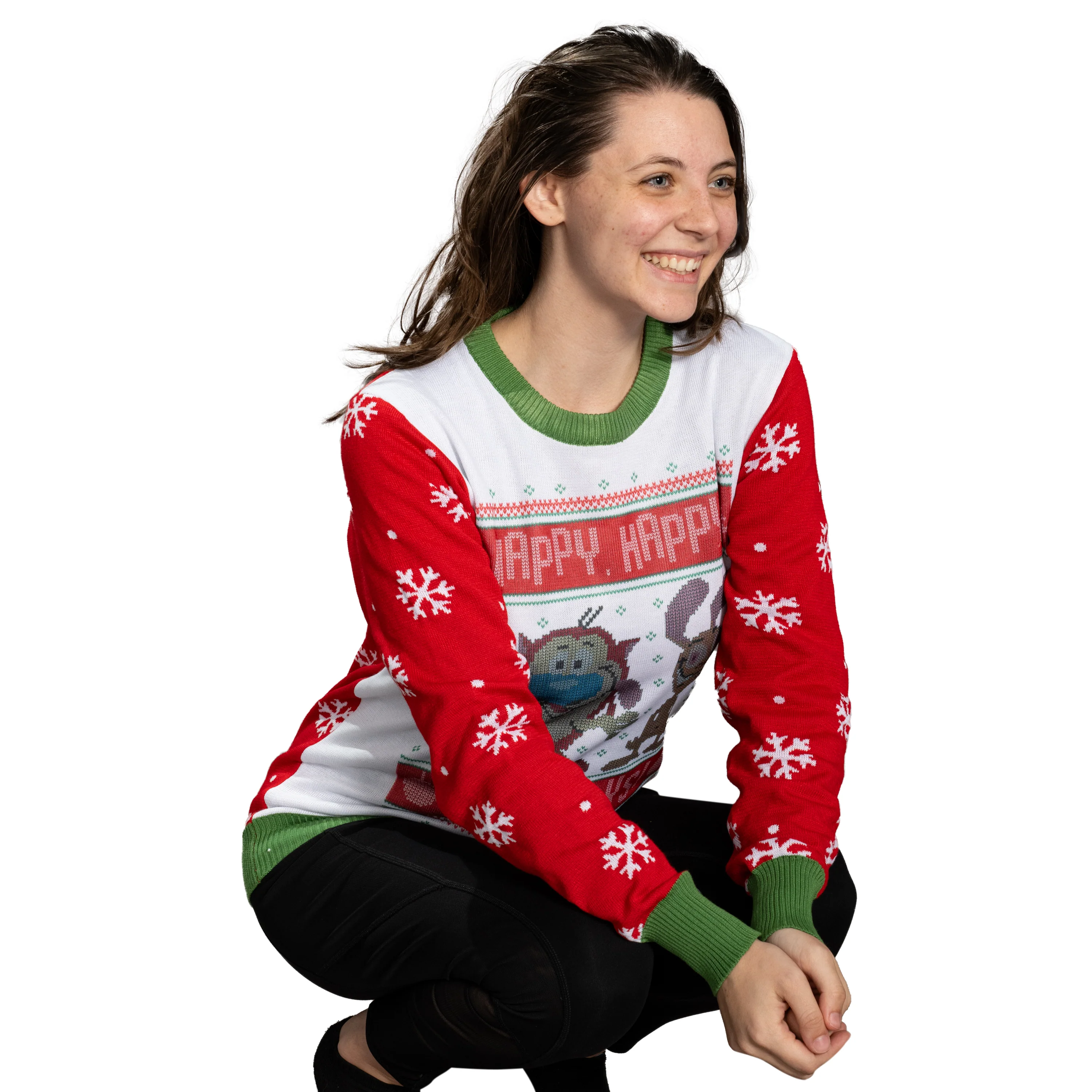 Happy Happy Holidays Ren & Stimpy Character Sweater - Image 8