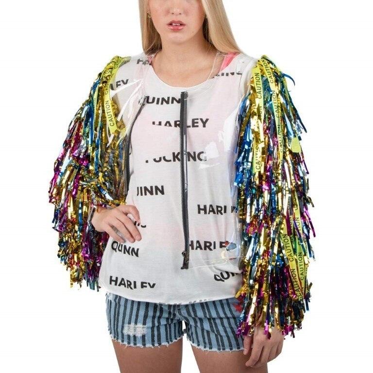 Harley Quinn Birds of Prey Cosplay Distressed T-Shirt - Image 2