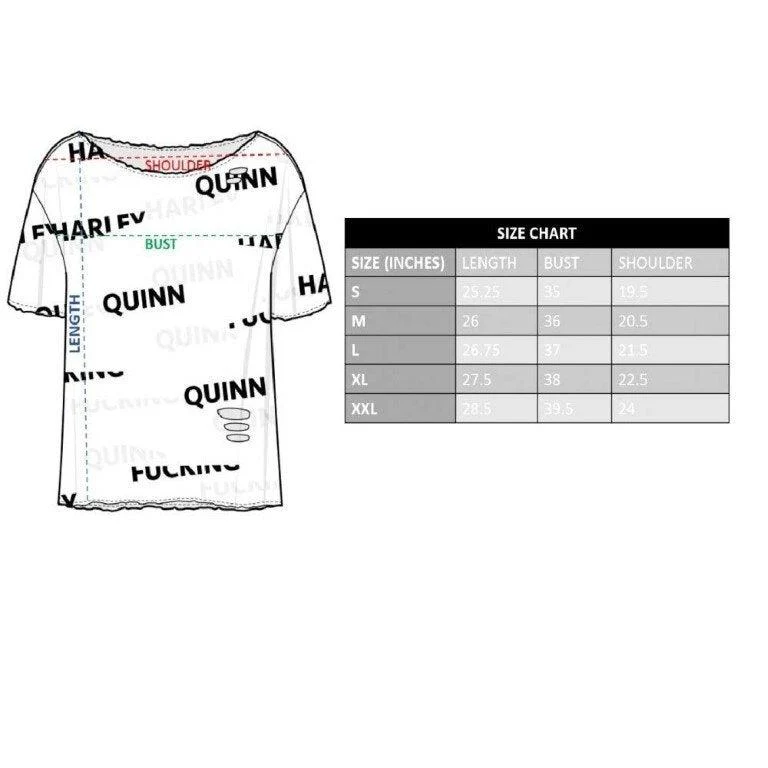 Harley Quinn Birds of Prey Cosplay Distressed T-Shirt - Image 4