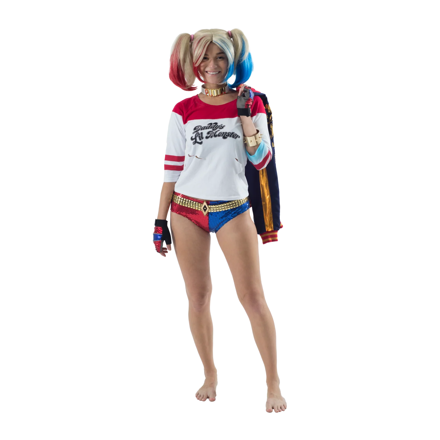 Harley Quinn DELUXE Sequins Halloween Costume Under garment - Image 3