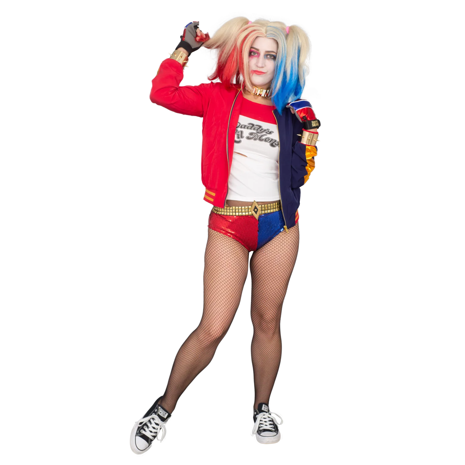 Harley Quinn DELUXE Sequins Halloween Costume Under garment - Image 4