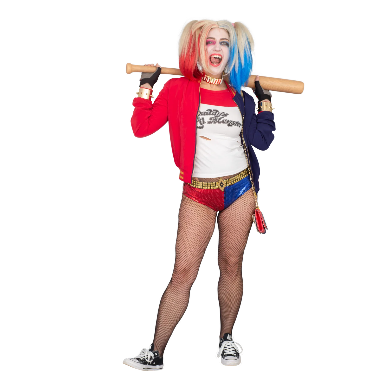 Harley Quinn DELUXE Sequins Halloween Costume Under garment - Image 5