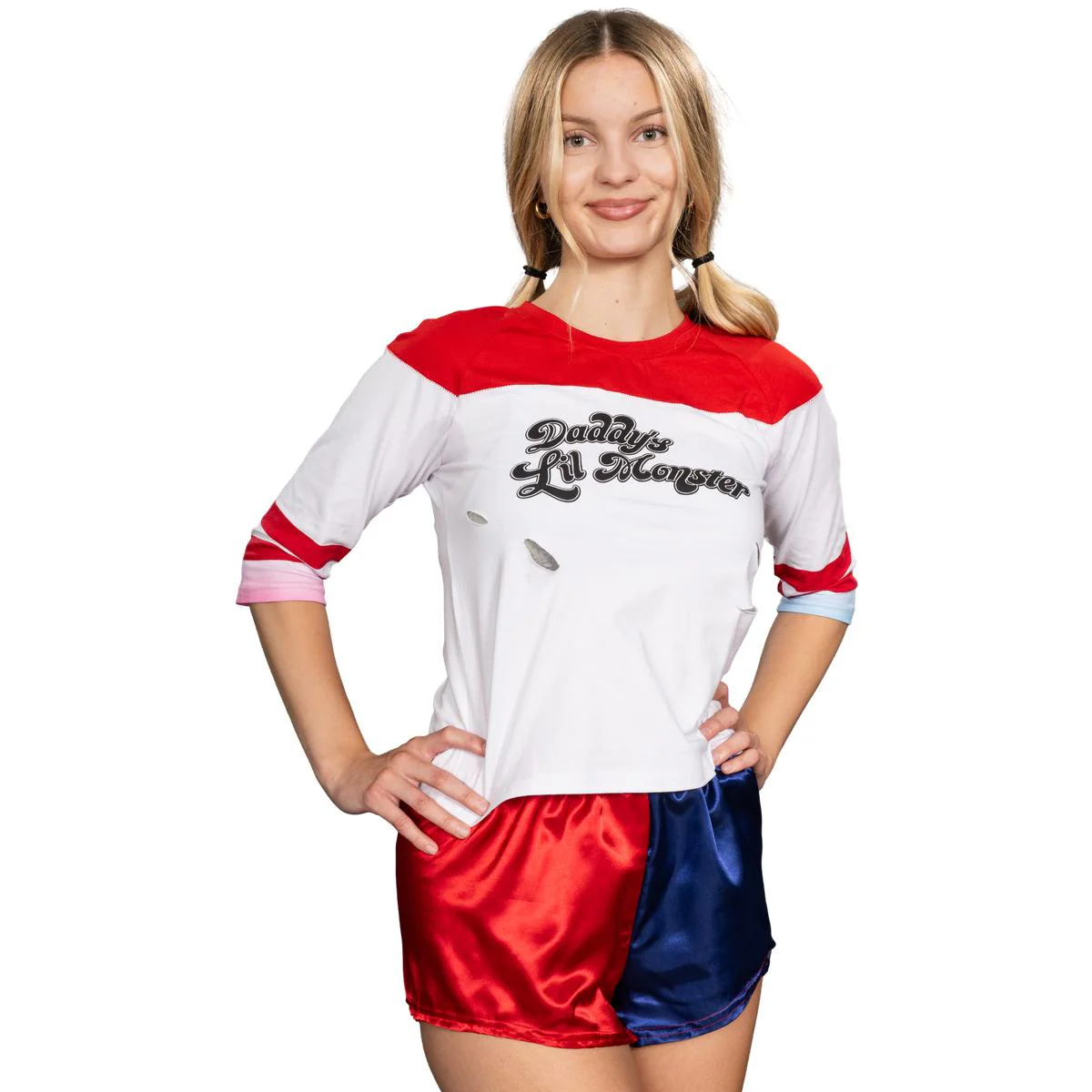 Harley Quinn Replica Little Monster Halloween Cosplay Costume Pajamas Set (2pcs) - Image 4