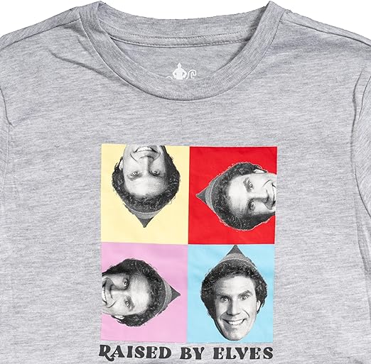 Heather Grey Squares Juniors T-Shirt Tee - Image 3