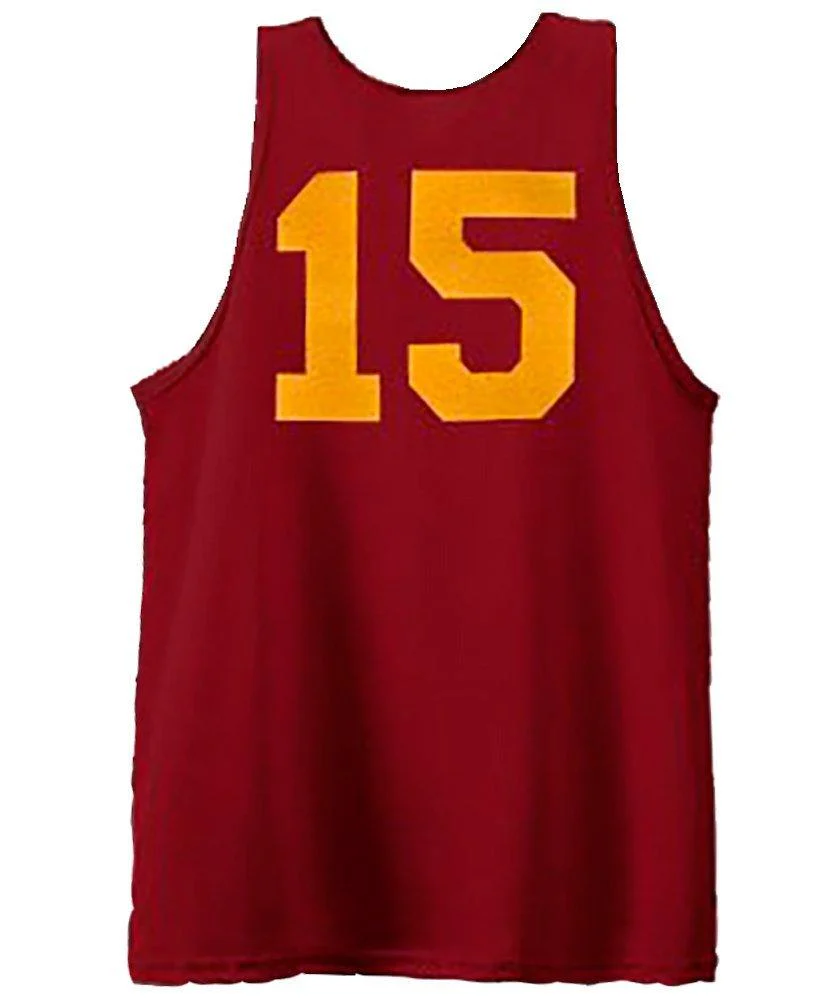 Hoosiers Hickory High School Burgundy Jersey Tank Top Halloween Cosplay Costume - Image 2