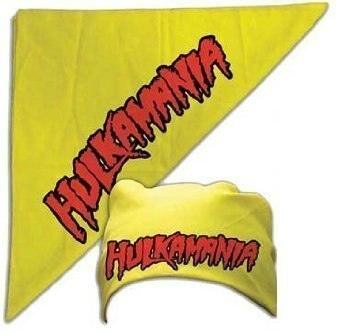 Hulkamania Red/Gold Halloween Cosplay Costume Bandana