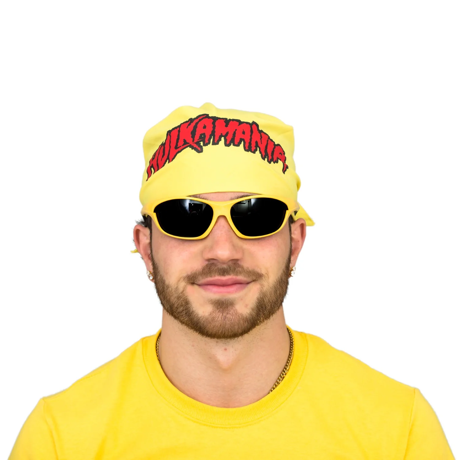 Hulkamania Red/Gold Halloween Cosplay Costume Bandana - Image 8