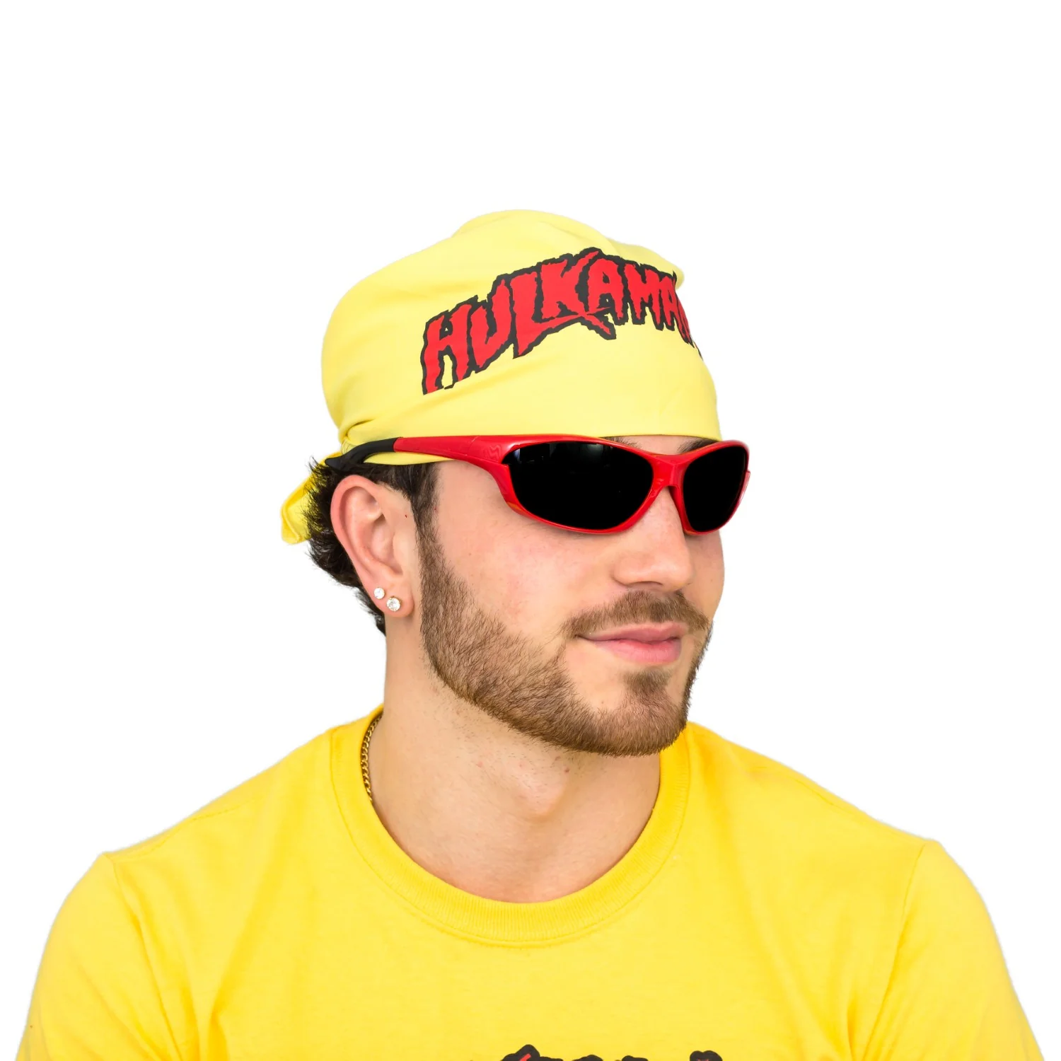 Hulkamania Red/Gold Halloween Cosplay Costume Bandana - Image 9